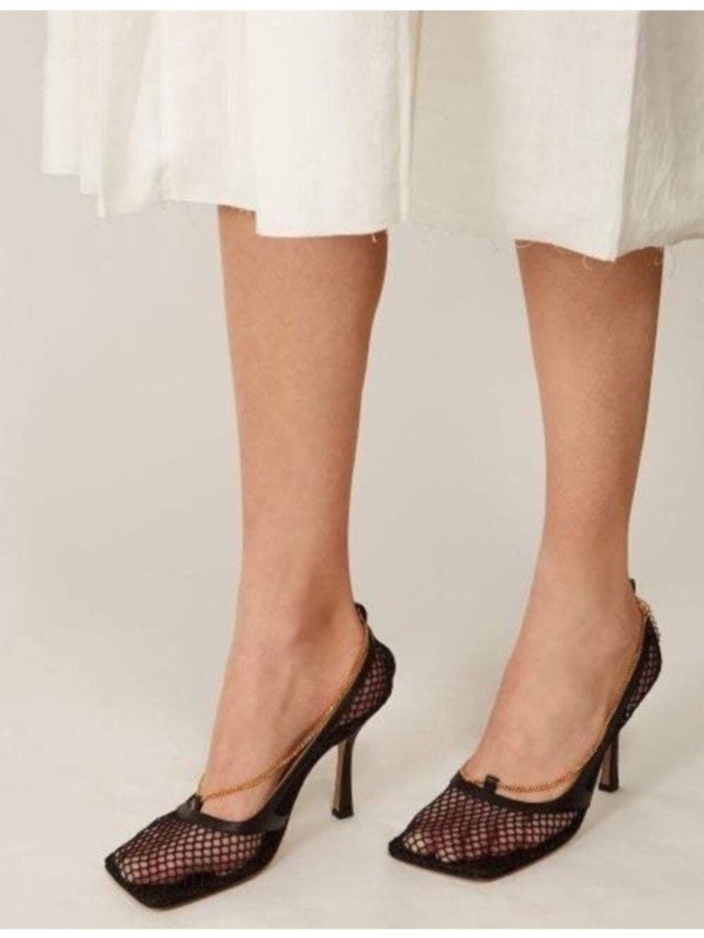 Bottega Veneta Stretch Sandals Heels Black